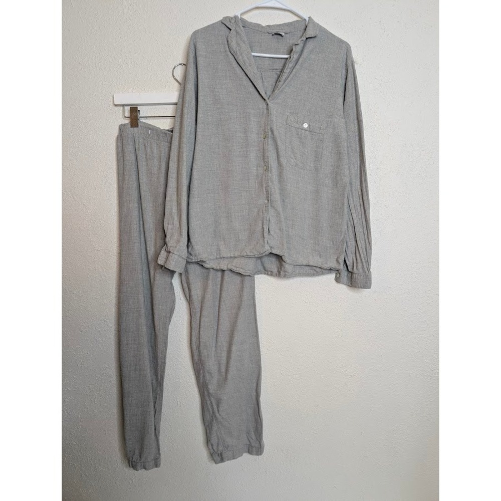 Restoration‎ Hardware Womens Small Gray Pajama Set Elastic Waist Casual Comfort